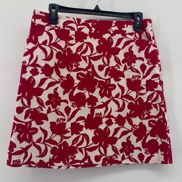 Ann Taylor | Women’s Red‎ &’ White Floral Skirt | Size 6 | - Picture 1 of 6